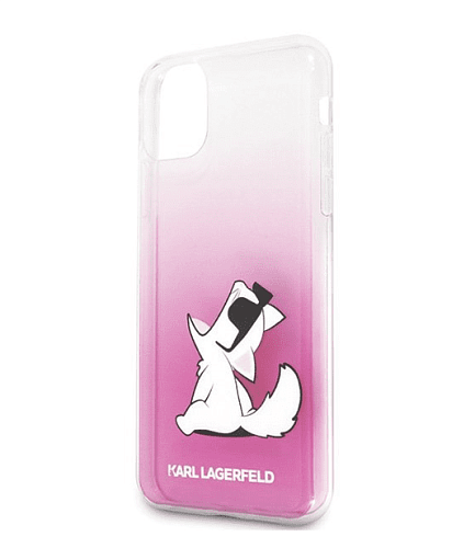 Чехол для смартфона Lagerfeld для iPhone 11 Pro Max TPU/PC collection Choupette Fun Hard Gradient Pink